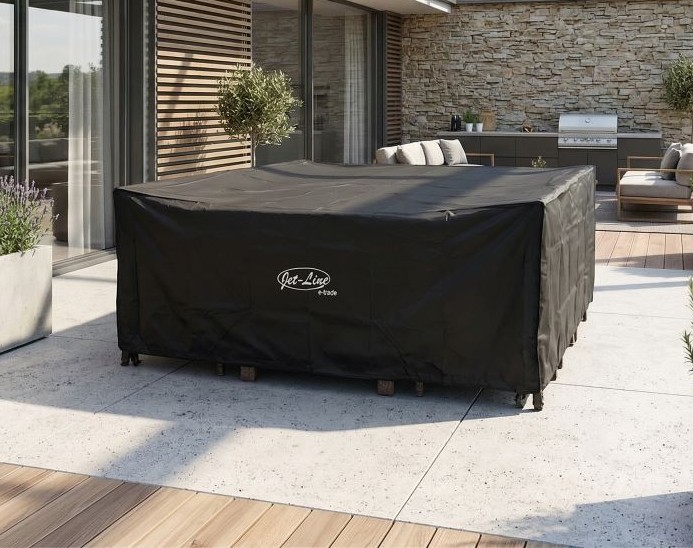 Gartenmöbel Abdeckplane Gartenmöbel 1,85x1,18x0,7m Winterqualität schwarz
