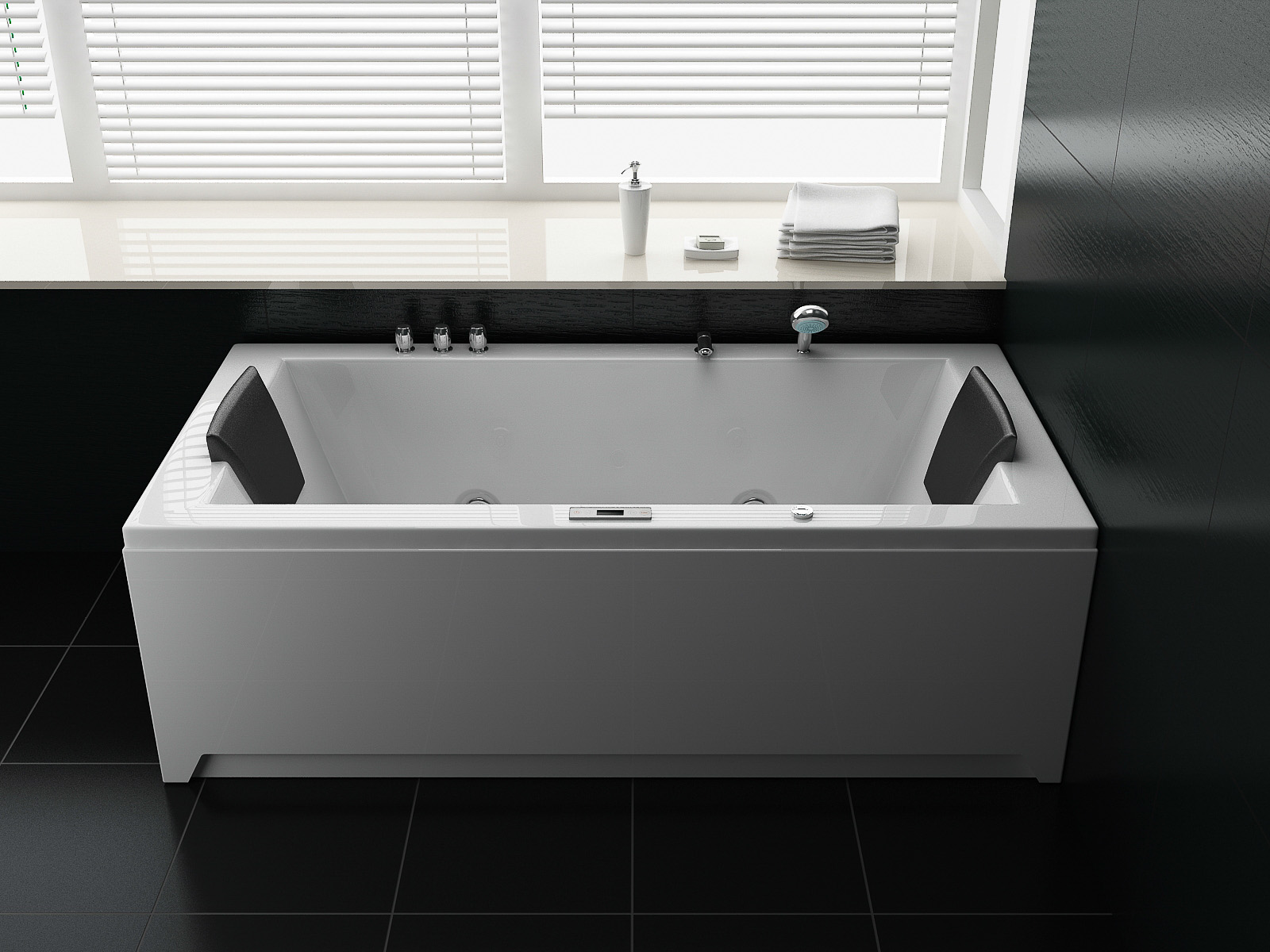 Whirlpool 2 Personen Villa Eugenie mit LED 183 x 90 cm