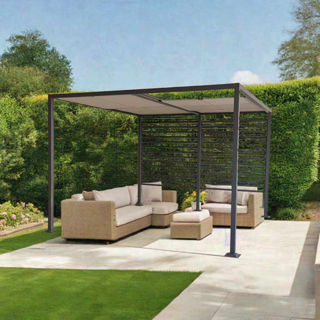Gartenpavillon Amun 3x4m antrazit