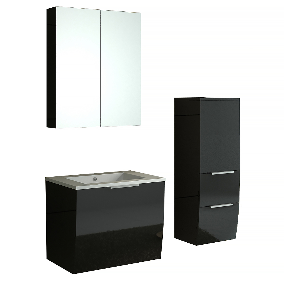 Bath furniture "Rorschach" in black