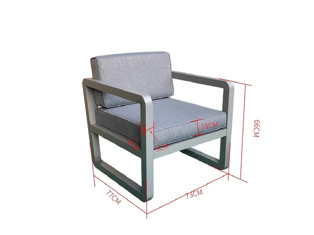 Gartenlounge Gartenmöbel Lounge Garten-Set  Delfi grau UV bestädig