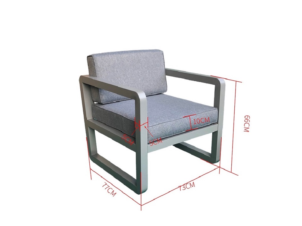 Gartenlounge Garten-Set  Delfi grau UV bestädig