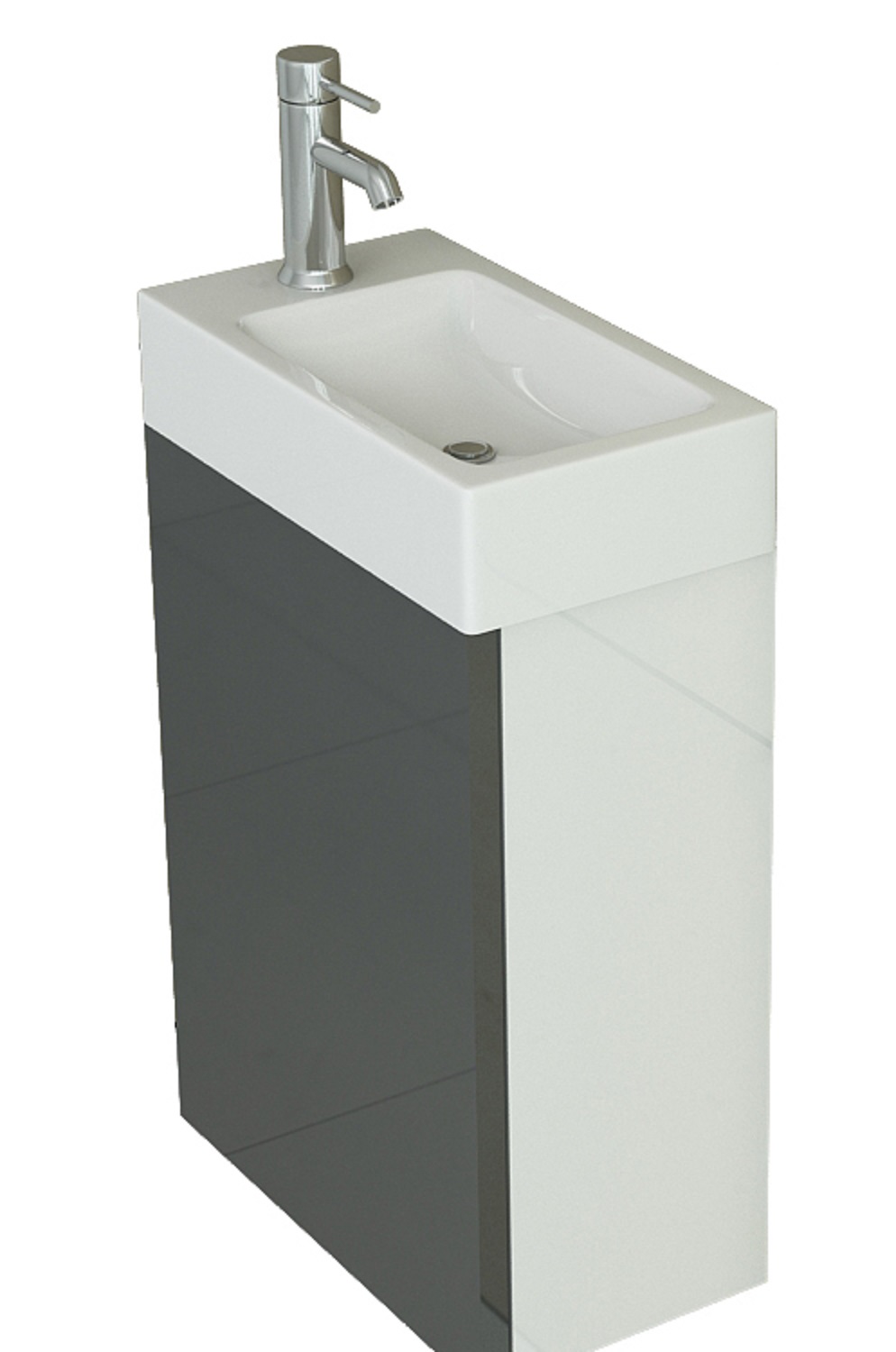 Toliet / Lavatory Set Aarau in grey