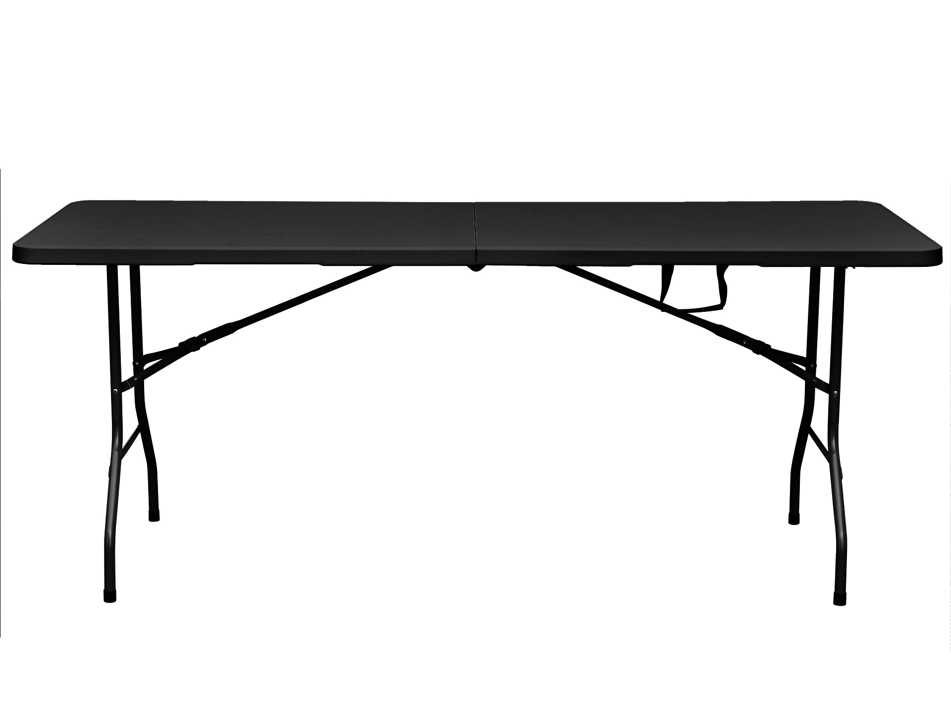 Buffettisch Gartentisch Klapptisch zusammenklappbar faltbar schwarz grau 180x70x74cm NIKOLAUS