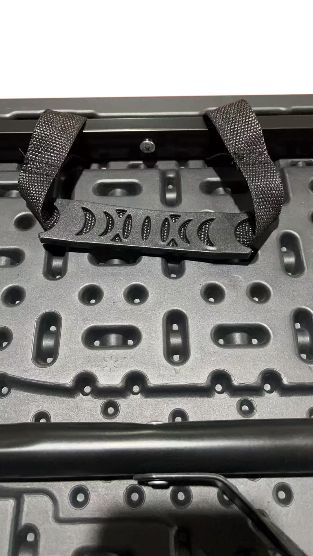 Buffettisch Gartentisch Klapptisch zusammenklappbar faltbar schwarz grau 180x70x74cm NIKOLAUS