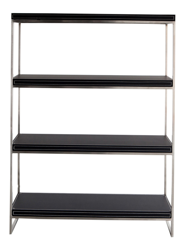 Büromöbel Büro Schrank Aktenschrank FORLI schwarz 1000x300 x1140 mm Kunstleder Homeoffice