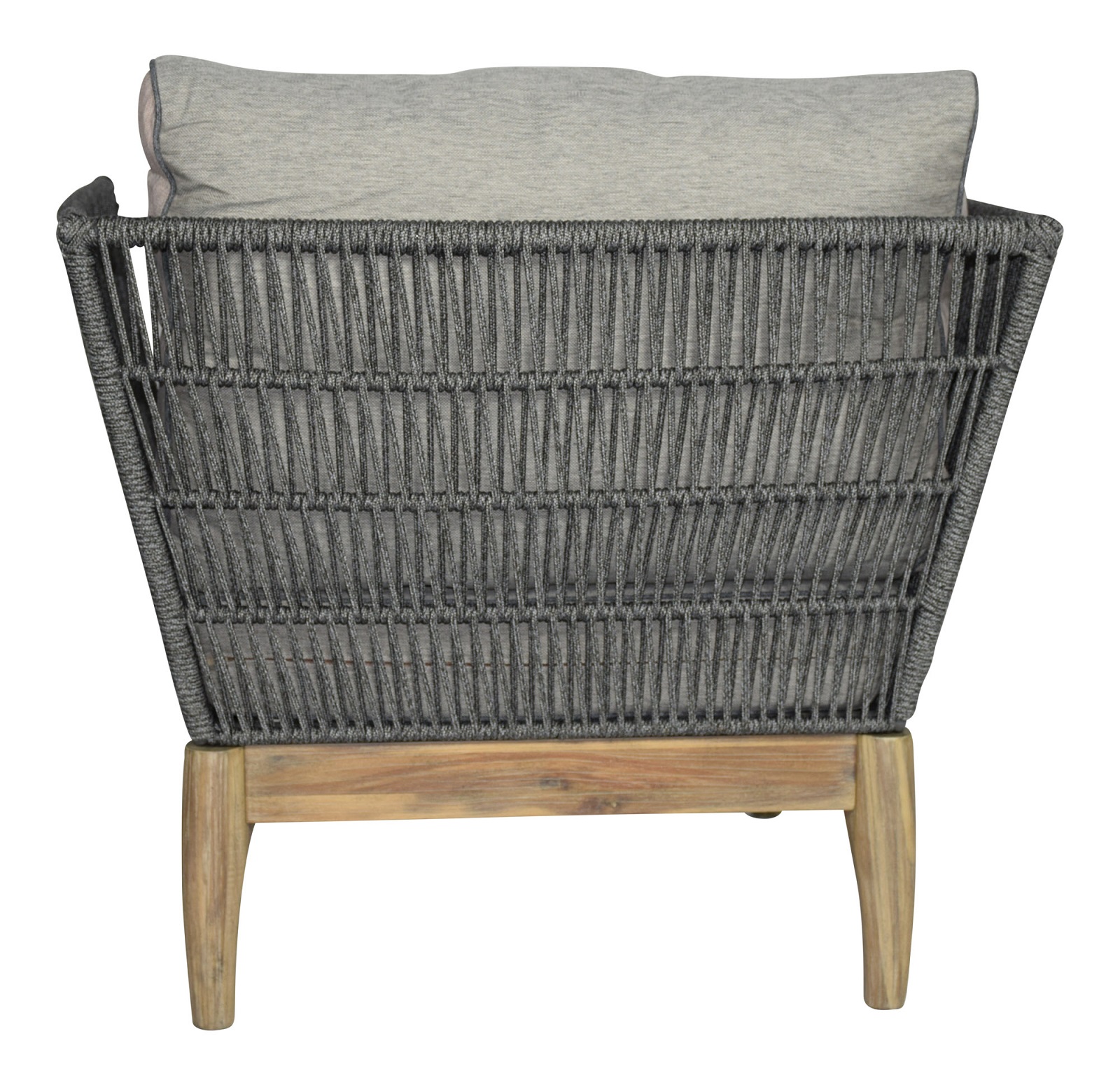 Garden furniture set Puerto Rico in grey with rope winding