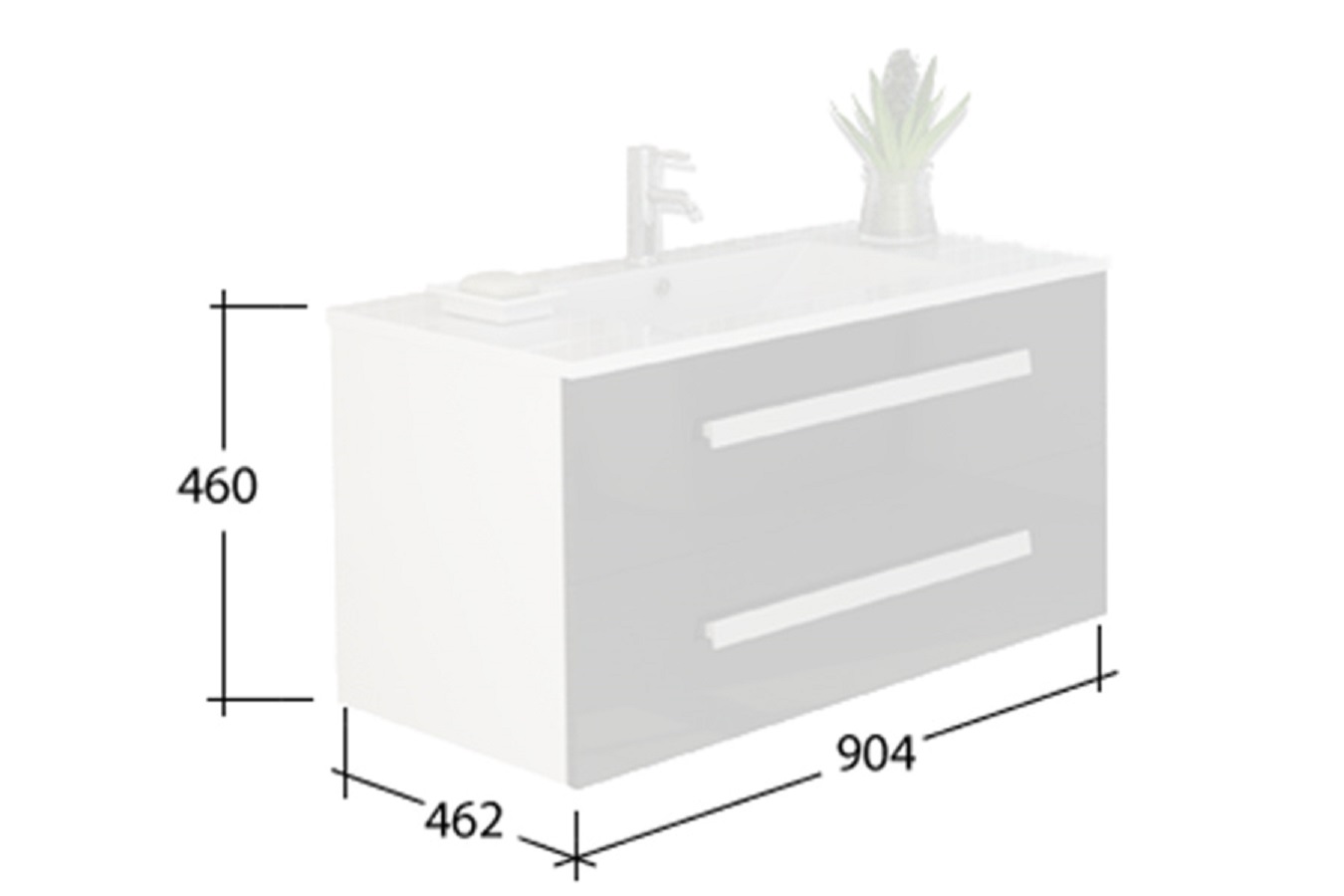 Bath furniture "Rapperswil" white