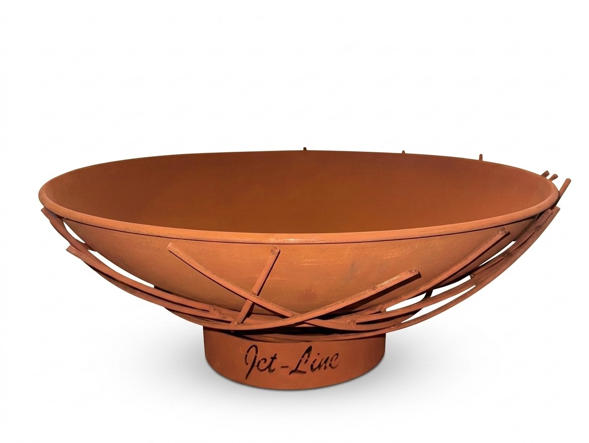 Feuerschale Doha in Rostoptik 62 cm Garten Grill Outdoor Feuerstelle Feuerkorb