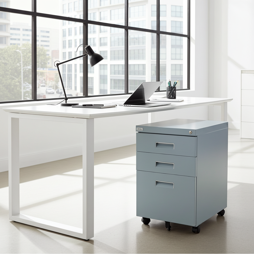 Büro Rollcontainer 3 Schubladen Hängeregistratur abschliessbar PAUL grau Bürocontainer