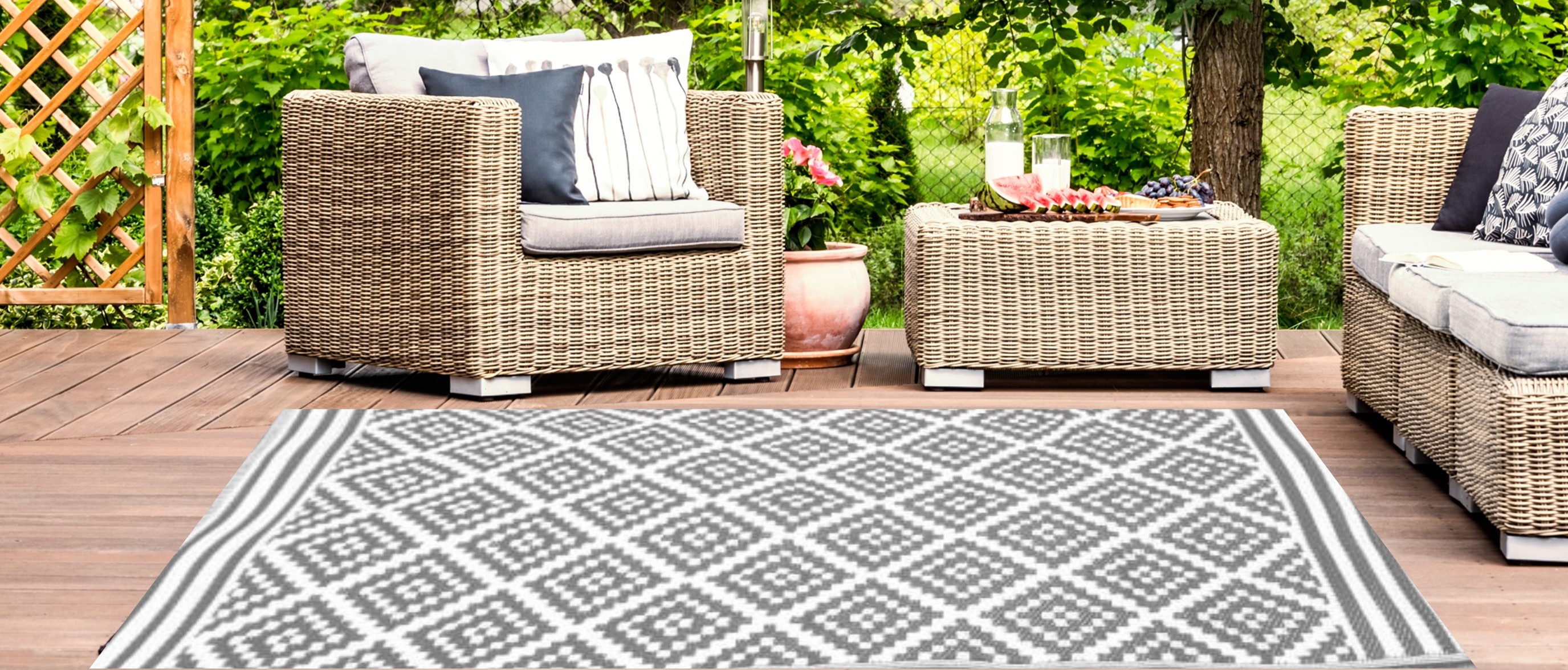 Jet-Line  Synthetic-Rug  "Austin", gray 90 x 150 cm