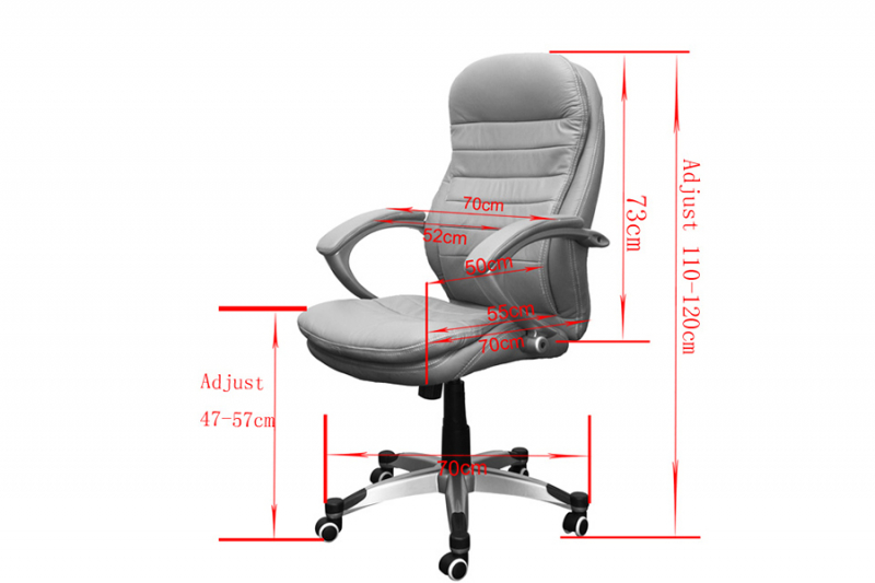 Bürostuhl Rom beige Chef Sessel Echtleder Büro Leder Büro Stuhl Jet-Line