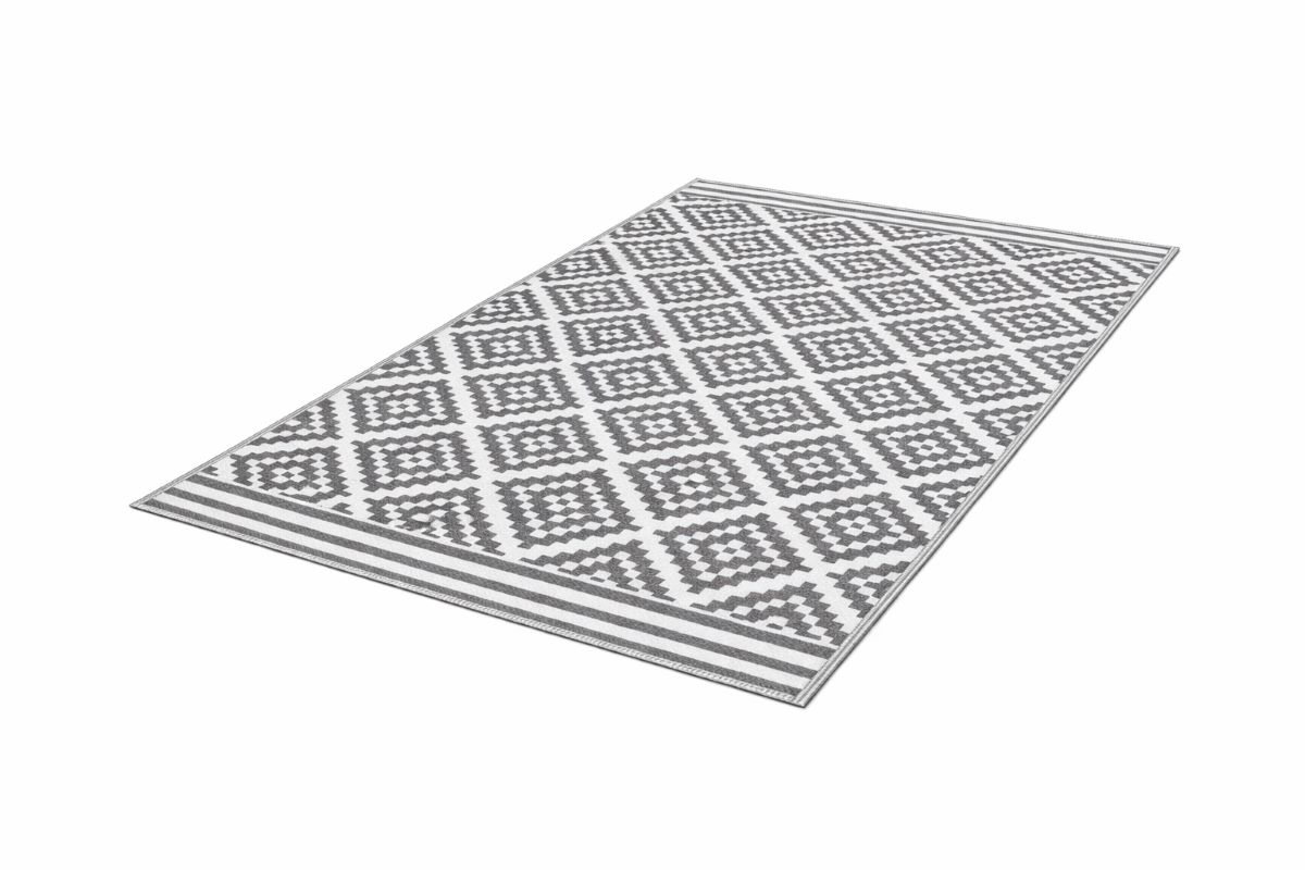 Gartenteppich Outdoor Kunststoffteppich grau Austin 150x240 cm Outdoor Terrasse Balkon