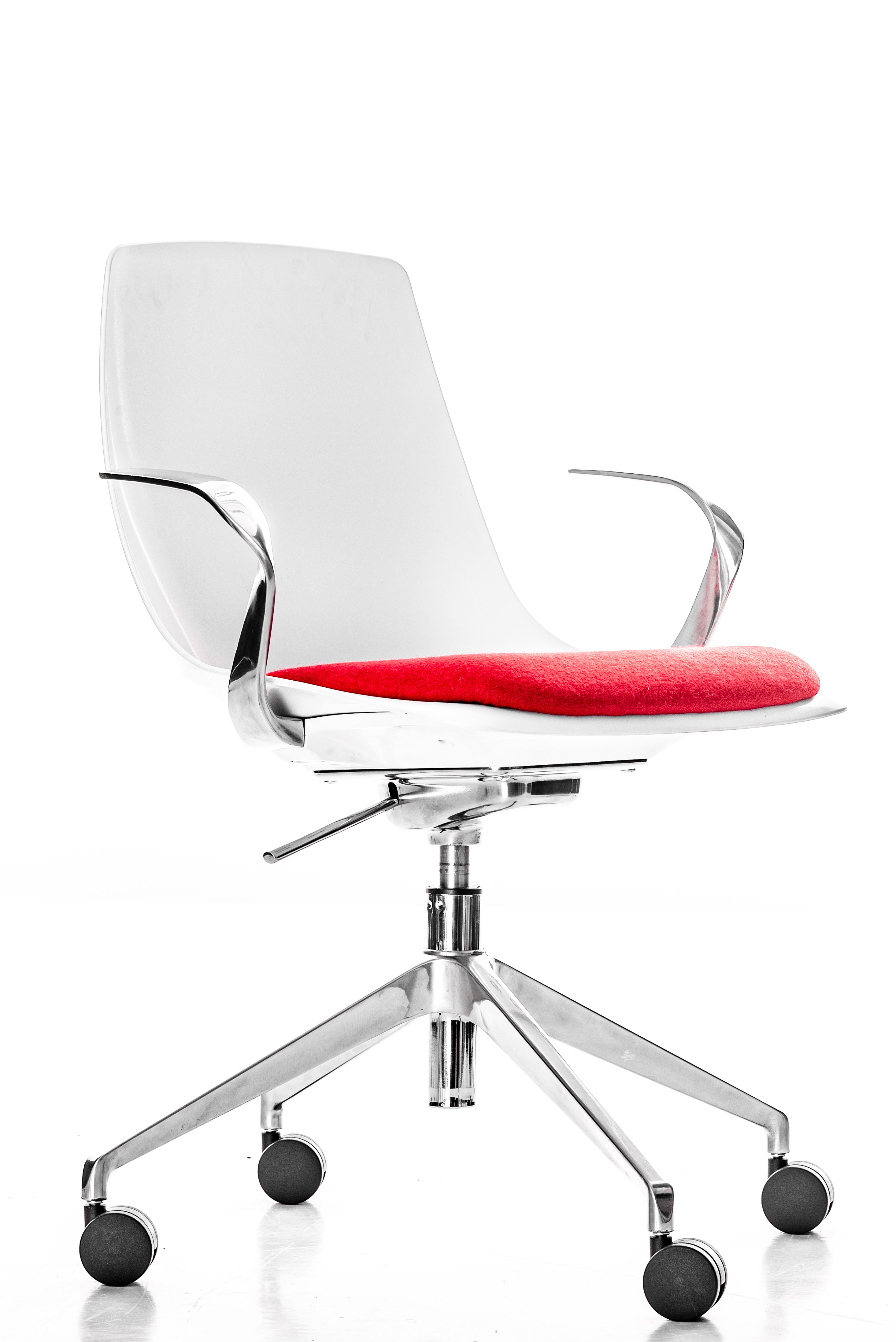 Jet-Line Office-Chair CHARLOTTE, white-red