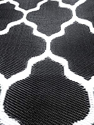 Garten Outdoor Teppich Kate 150x240cm schwarz von Jet-Line Balkon Terrasse