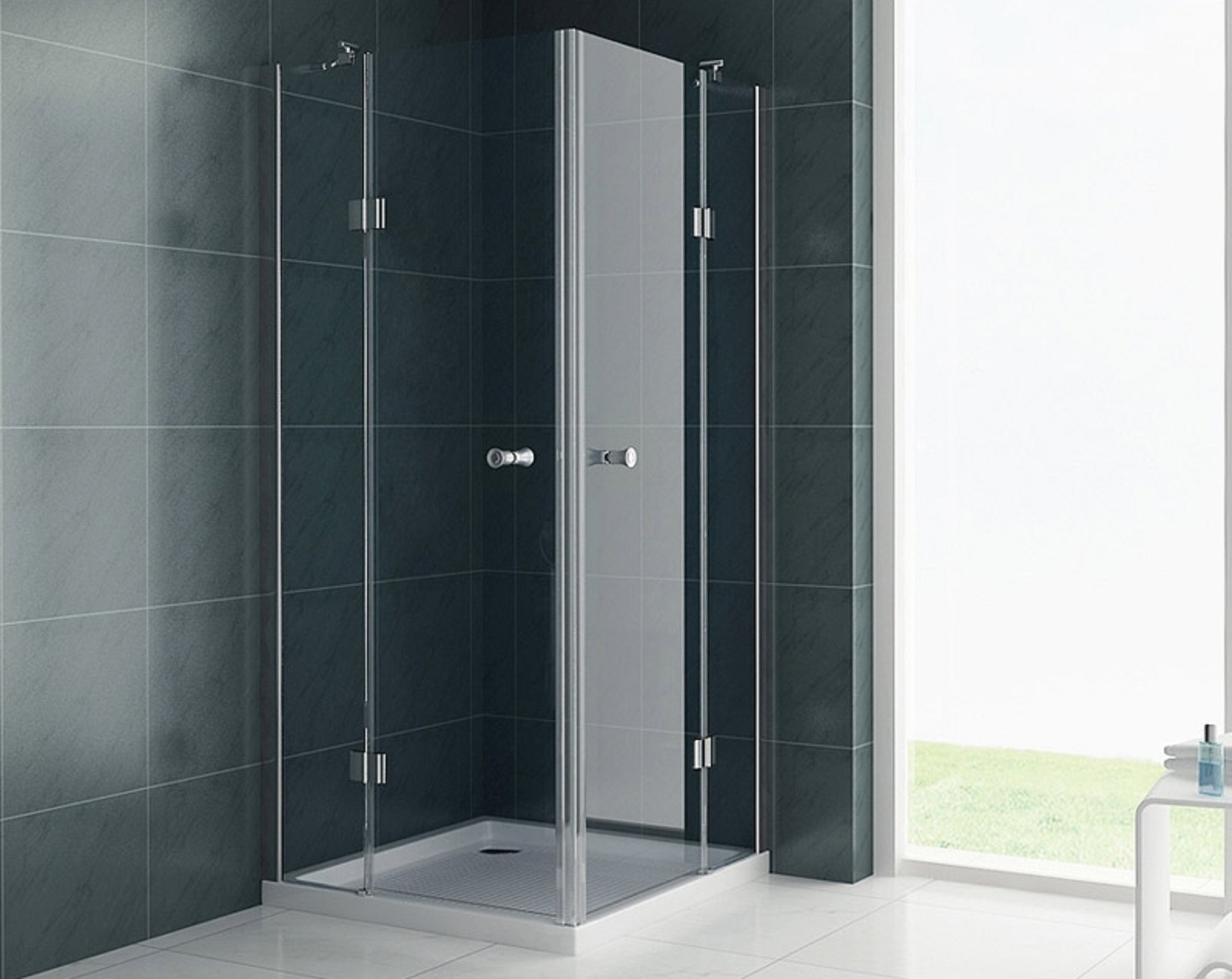 Glasdusche VERONA Klarglas Duschkabine 100 x 100 x 190 cm