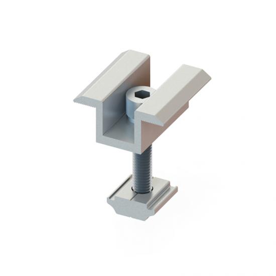 4-er Set Mittelklemme Solar Modul Klemme Befestigung 3,5 cm Dach Balkonsolar