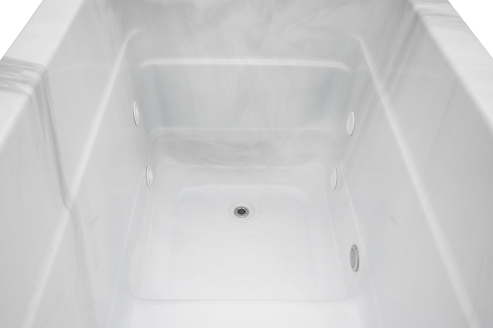 Eiswanne Badewanne Saunawanne Kaltwanne NARSARA marmorweiß-anthrazit
