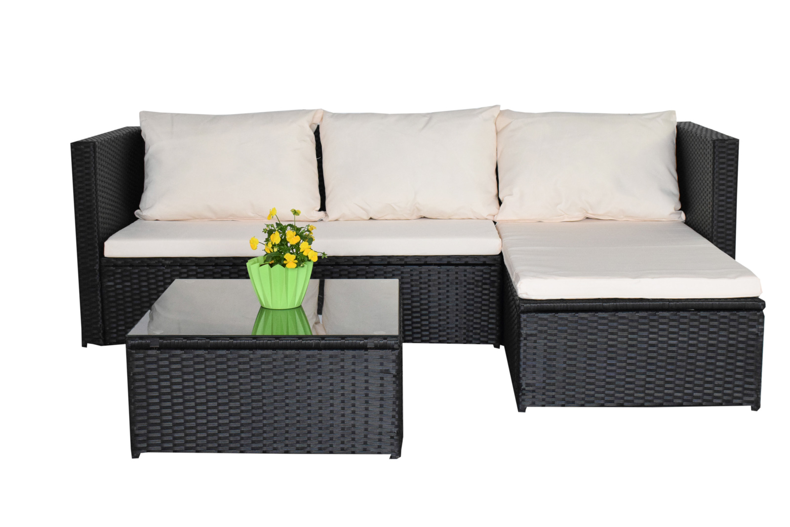 Garden furniture Bergen III black beige