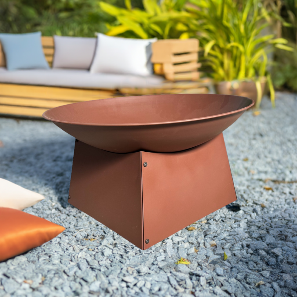 Feuerstelle Pueblo 57x33cm Garten Rostoptik Terrasse Ofen Grill Feuerschale Feuerkorb