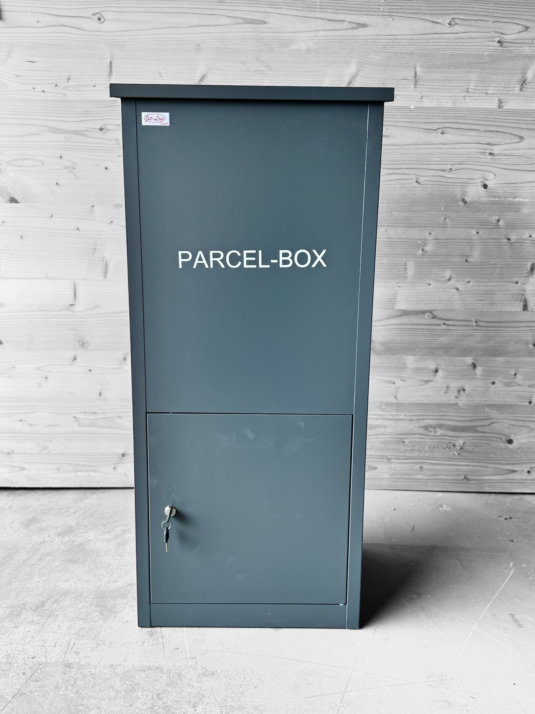 Jet-Line® | Paketbox |Paketablage Briefbox mit Paketfach Gr.XX L | Metall anthrazit 99,5x35x45,5cm