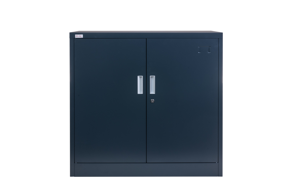 Steel Office Cabinet KIEW anthracite gray knock down  90x40x90cm