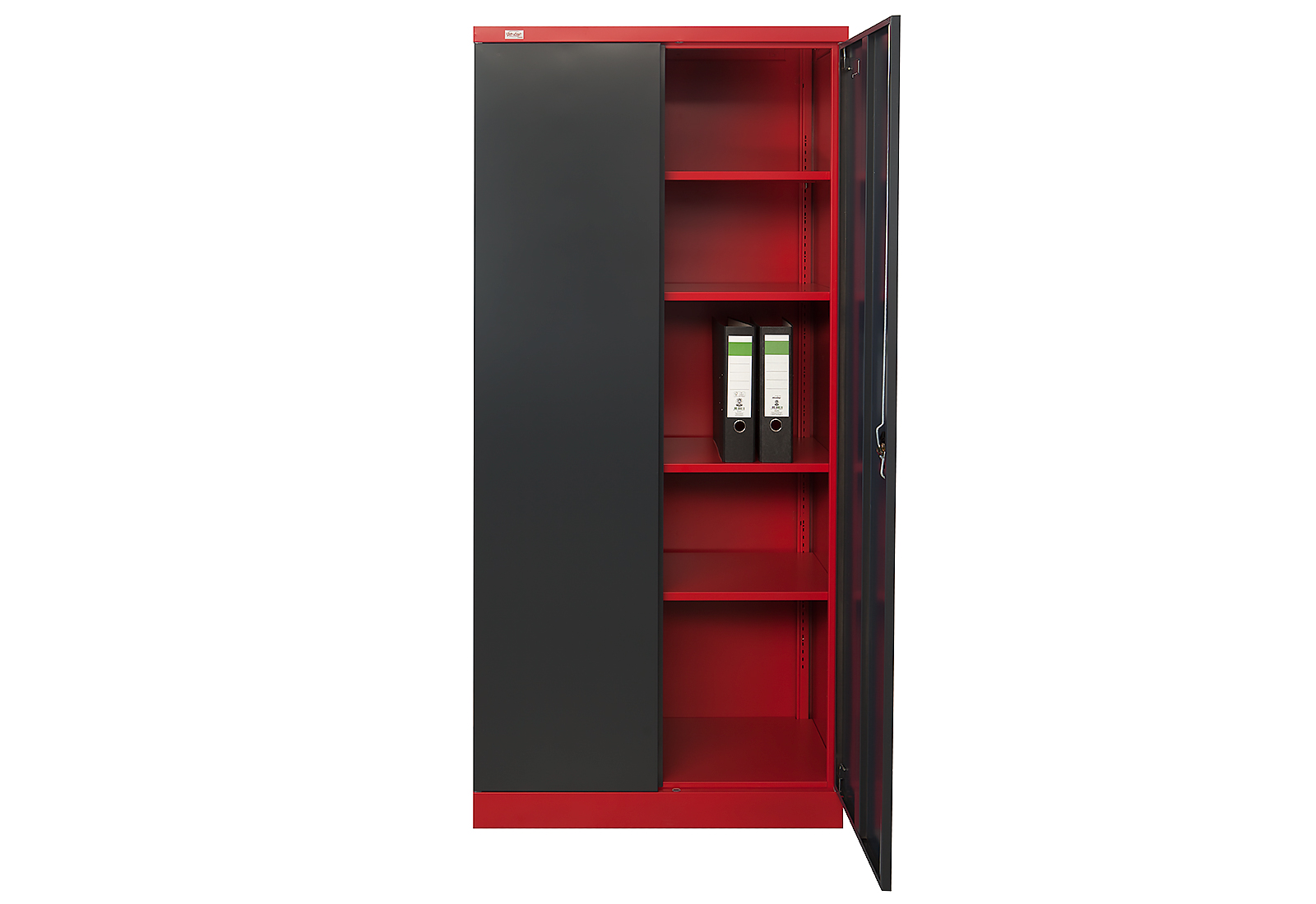 Steel Office-Cabinet "Moskau", red/dark-gray