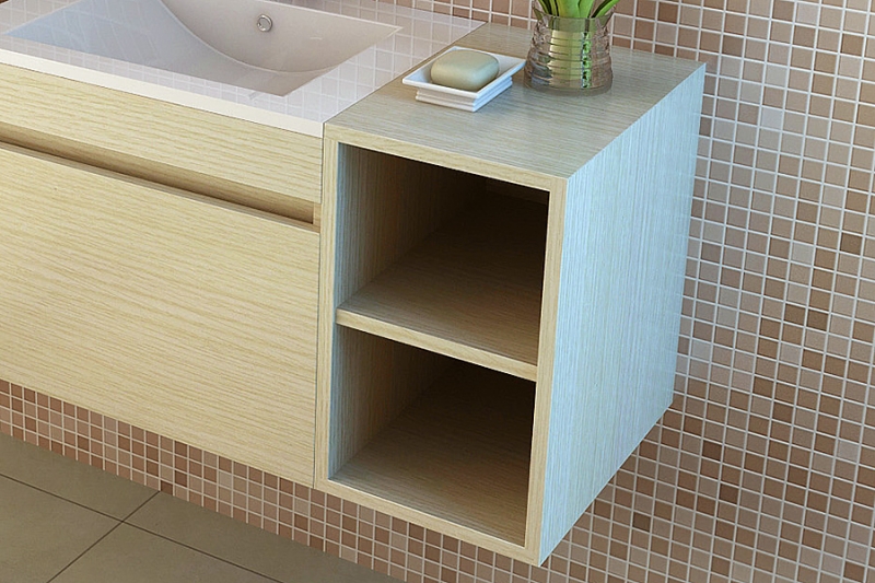 Bathroom Middle Cabinet Brixen (wood look "oak")