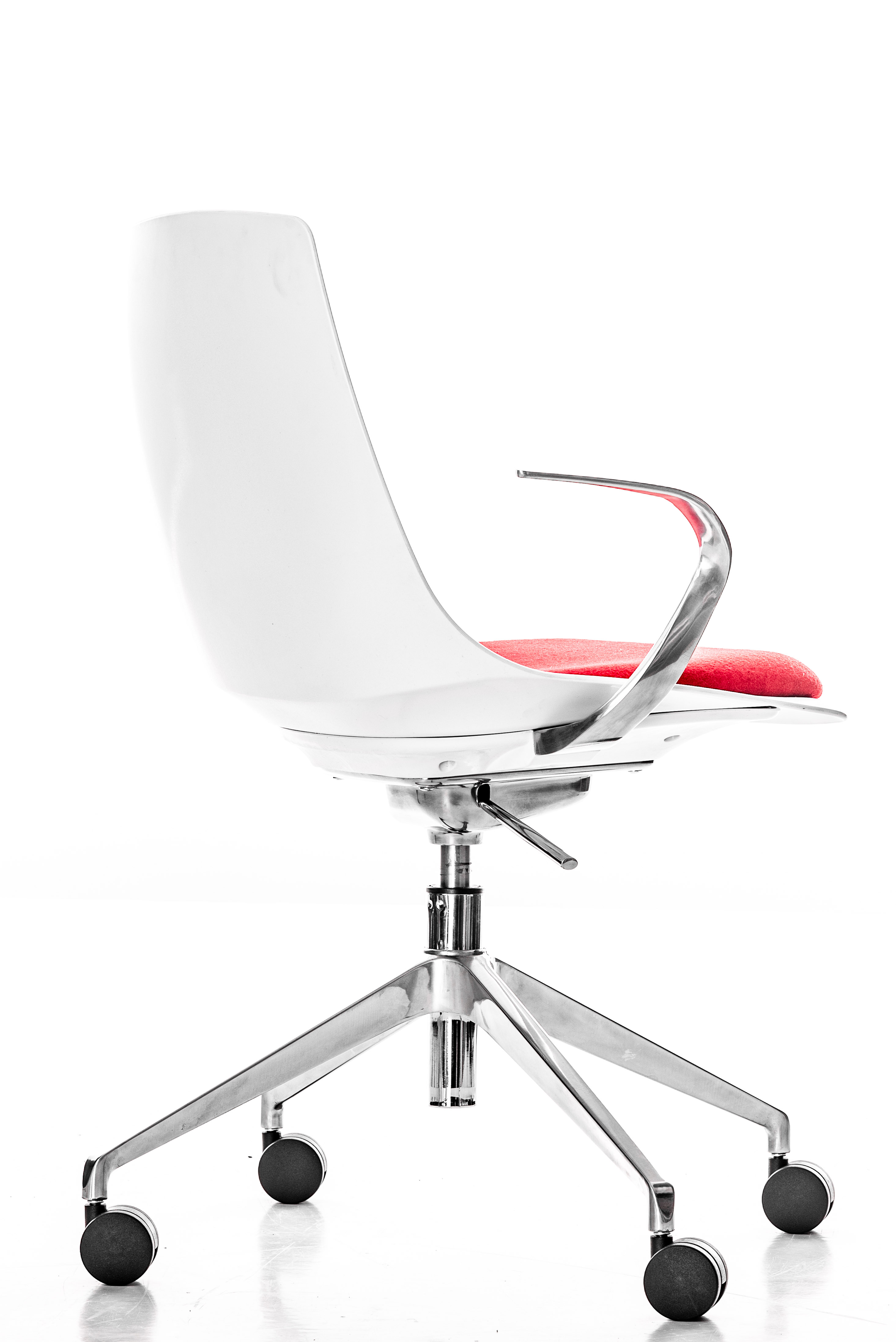 Jet-Line Office-Chair CHARLOTTE, white-red