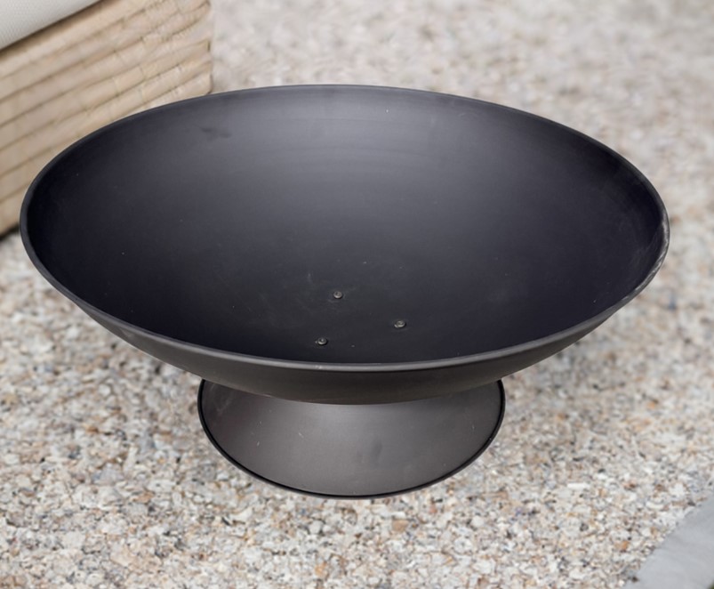 Feuerschale Indio schwarz 60 cm Garten Grill Outdoor Feuerstelle Feuerkorb
