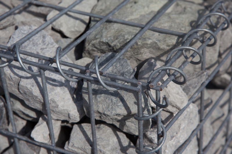 Set of 4 Stone Gabions 200 x 150 x 30 cm