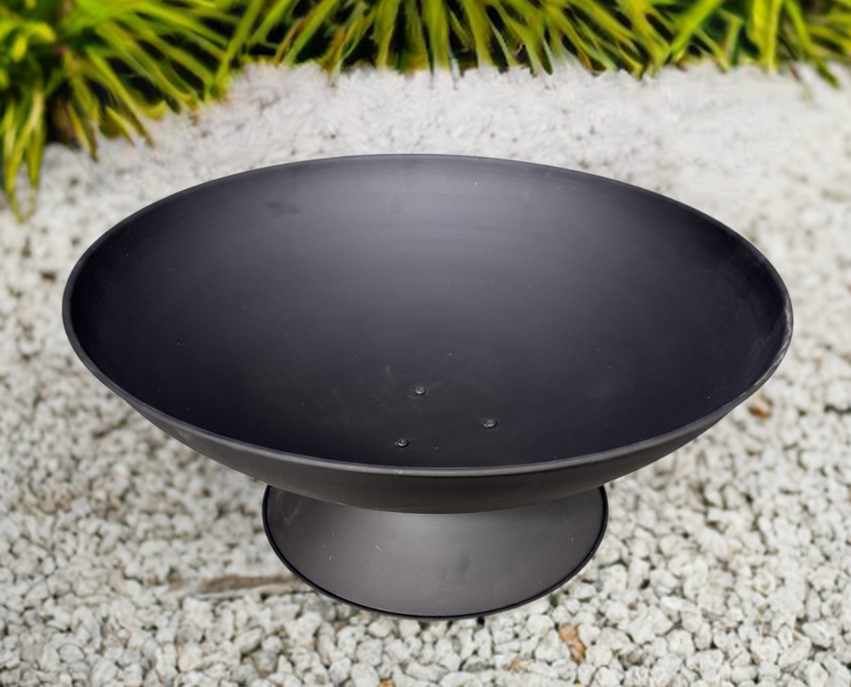 Feuerschale Indio schwarz 60 cm Garten Grill Outdoor Feuerstelle Feuerkorb