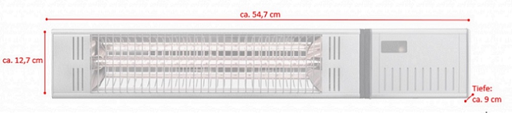 Elektrische Heizlampe PEGASUS 1500 W