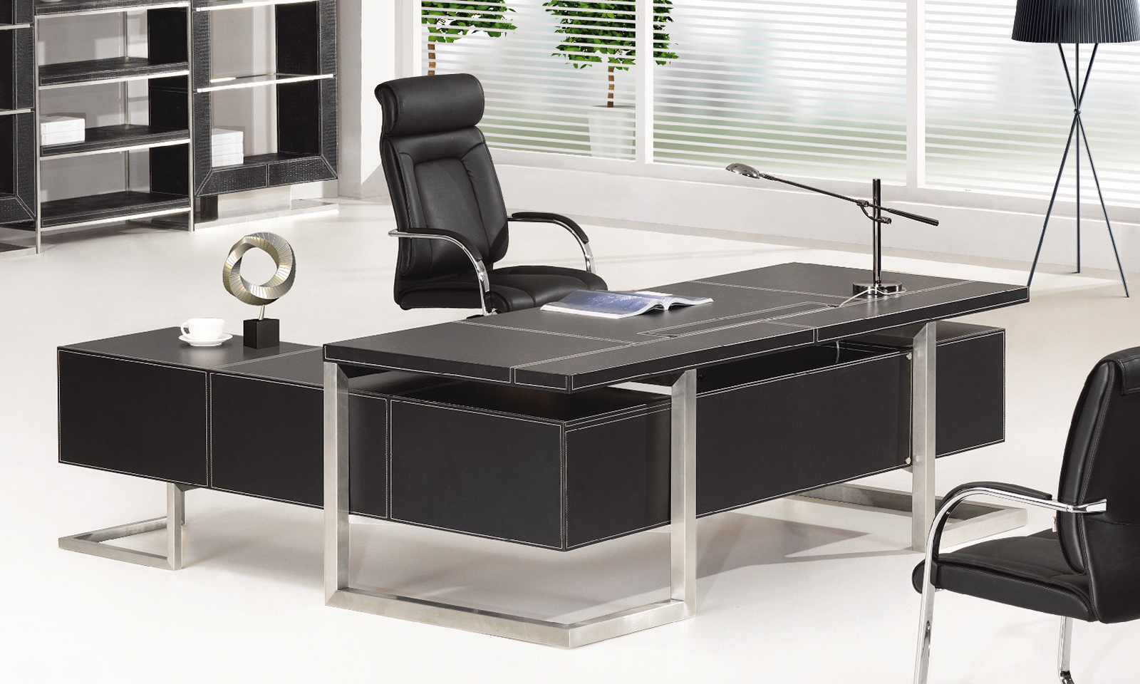 Office-Desk "Venedig", black - right