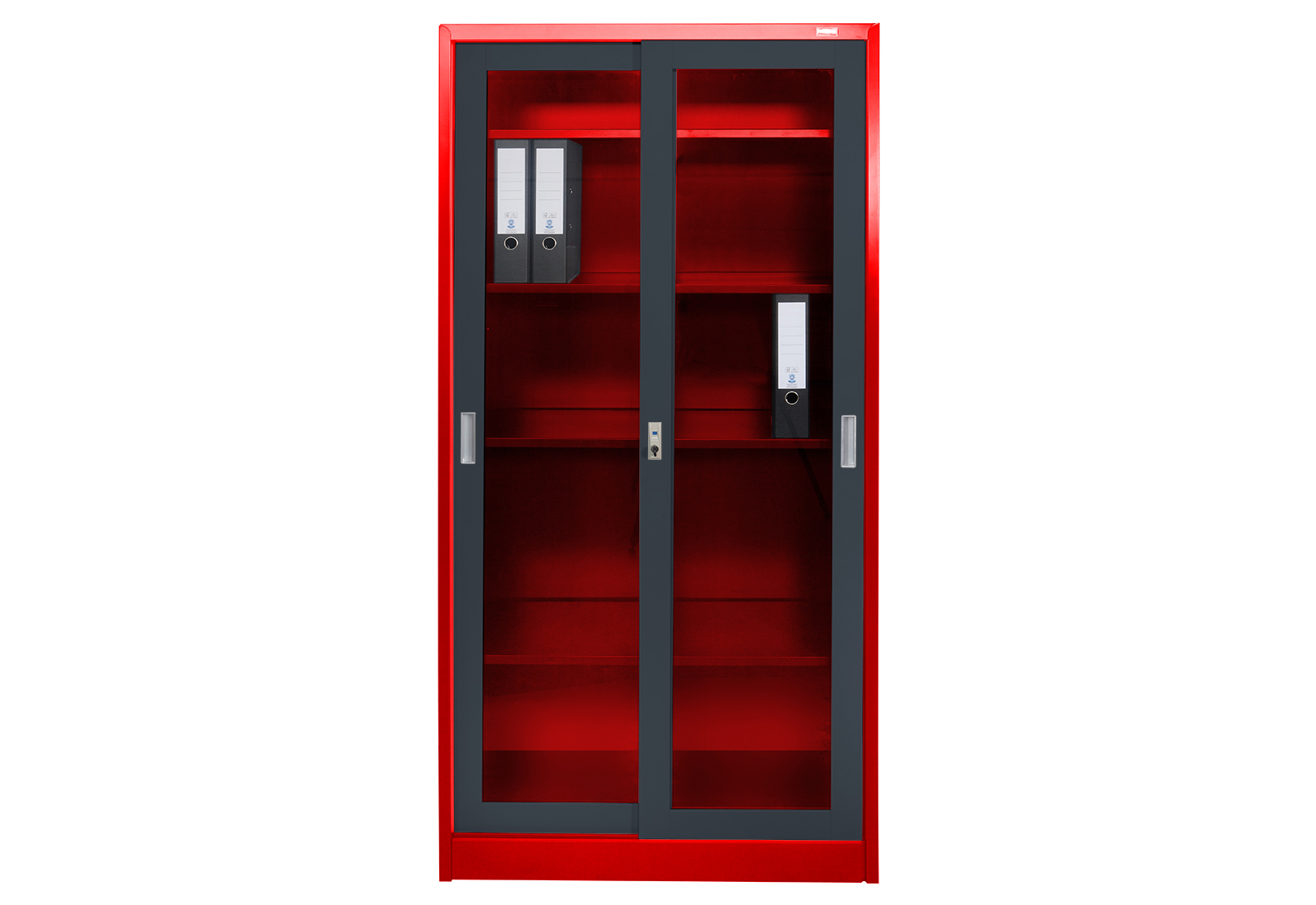 Steel Office-Cabinet "St. Petersburg", red/dark-gray