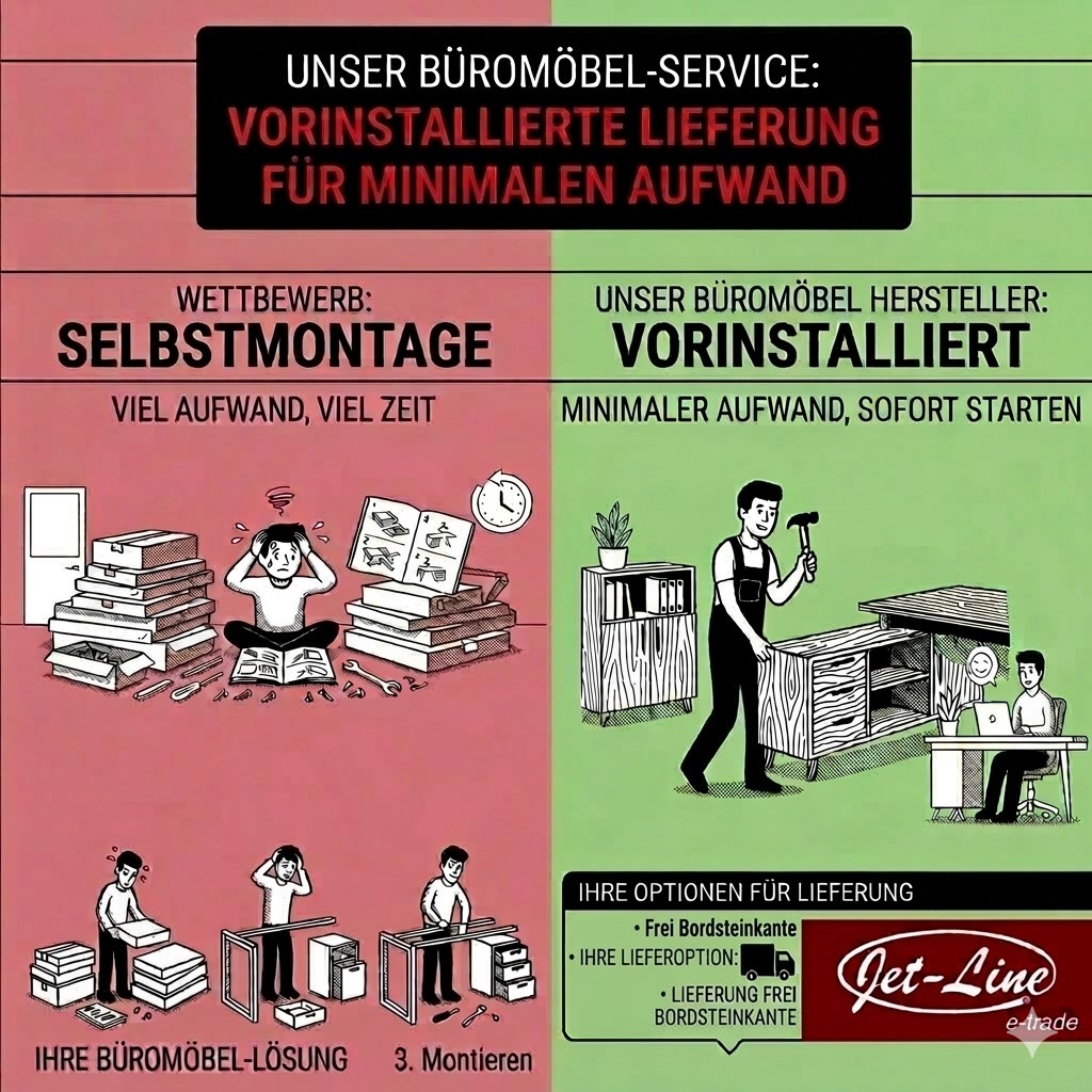 Büromöbel Chef Schreibtisch Managerschreibtisch Büroschreibtisch KEHL XXL weiß 245x105x75 cm