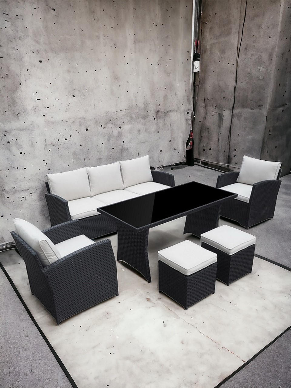 Gartenmöbel Loungemoebel Havanna grau Lounge