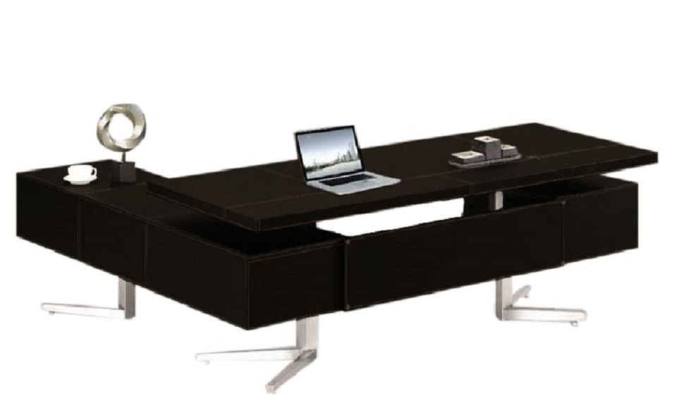 Schreibtisch 'Bari' rechts in schwarz
