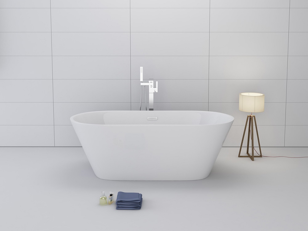 Badewanne freistehend Dehlia  weiss 170x80 cm hochwertiges Acryl 170 x 80 cm
