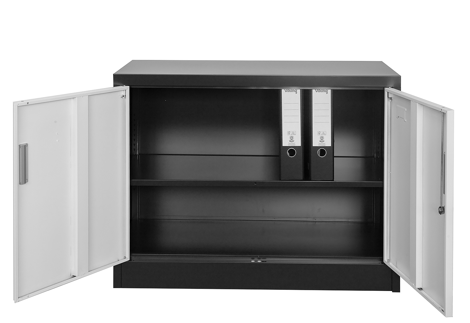 Steel Office-Cabinet, "Saratow, dark-gray/white