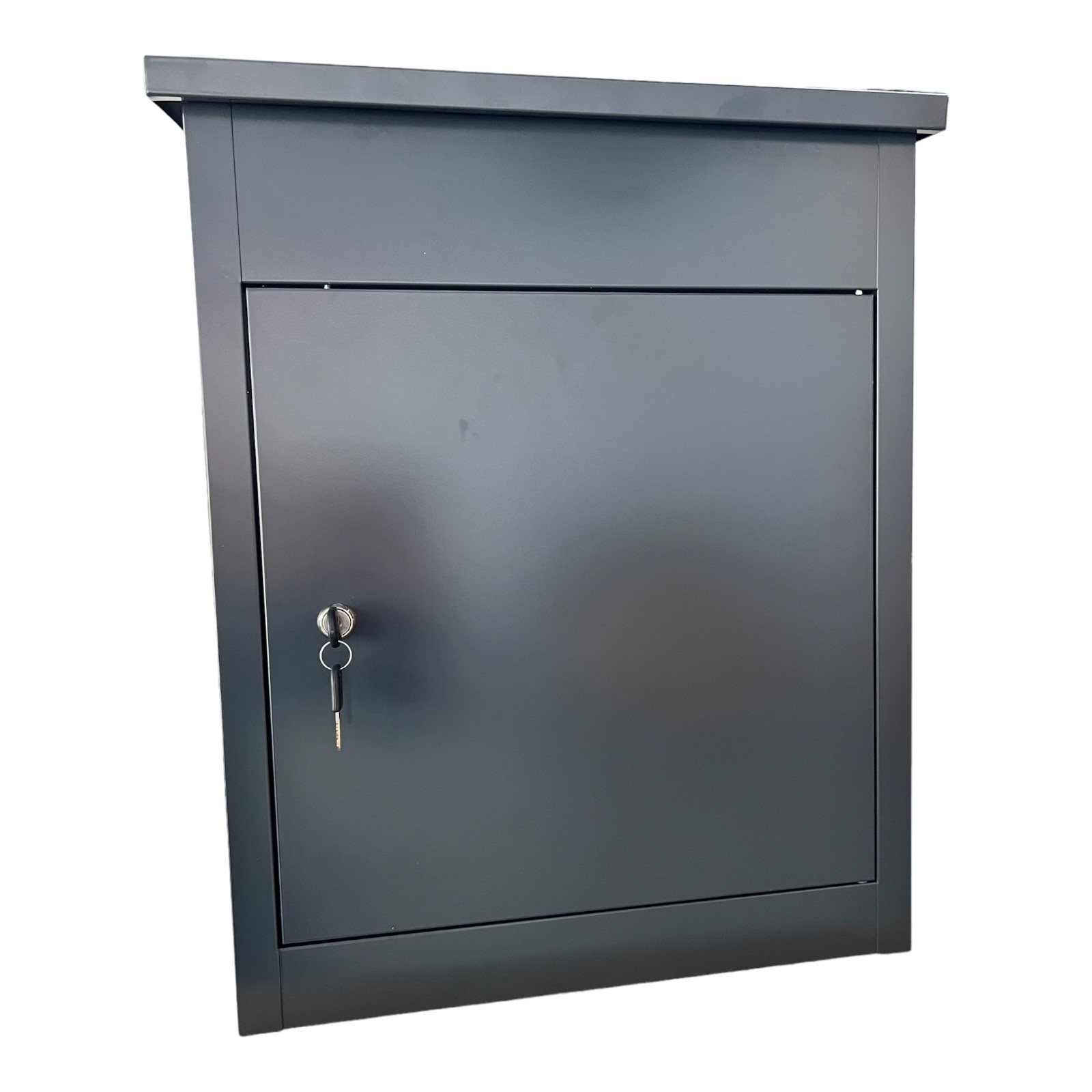 Jet-Line® | Paketbox |Paketablage Briefbox  mit Paketfach Gr. L | Metall anthrazit 55x35x45,5cm
