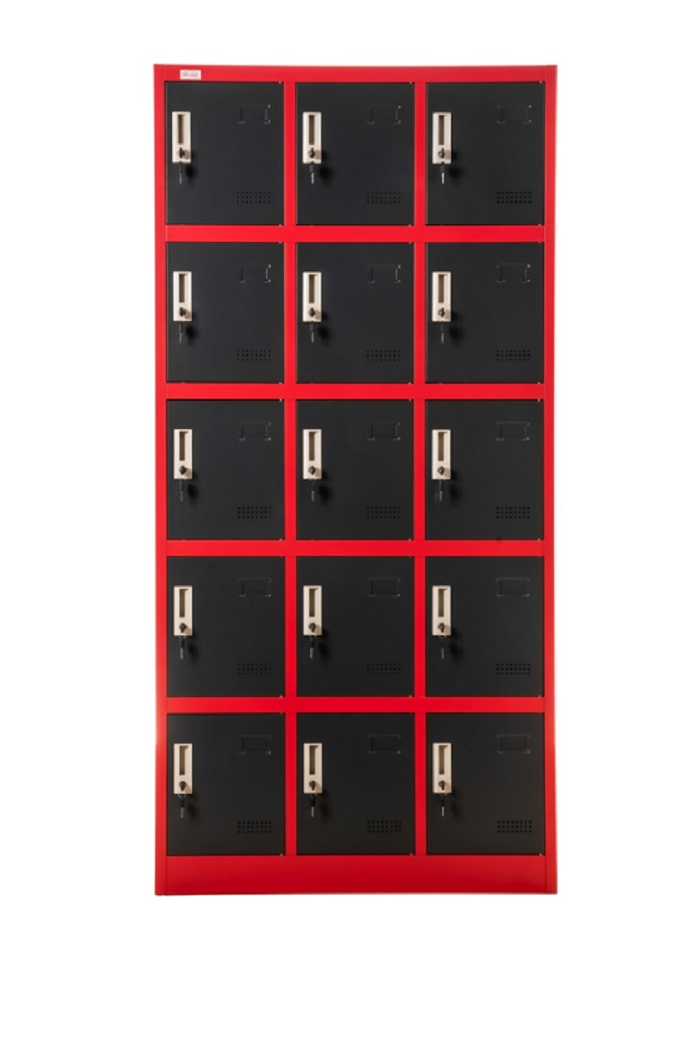 Steel Office-Cabinet BUDAPEST locker 1door red-dark grey