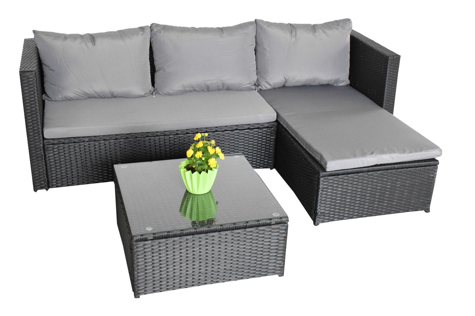 Garden furniture Bergen III black gray