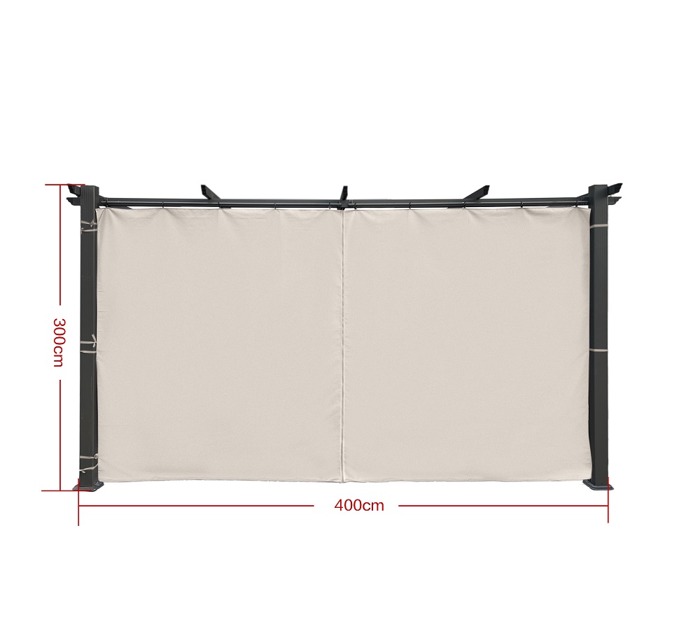 Jet-Line Curtain for Gazebo Luxor 4 m beige