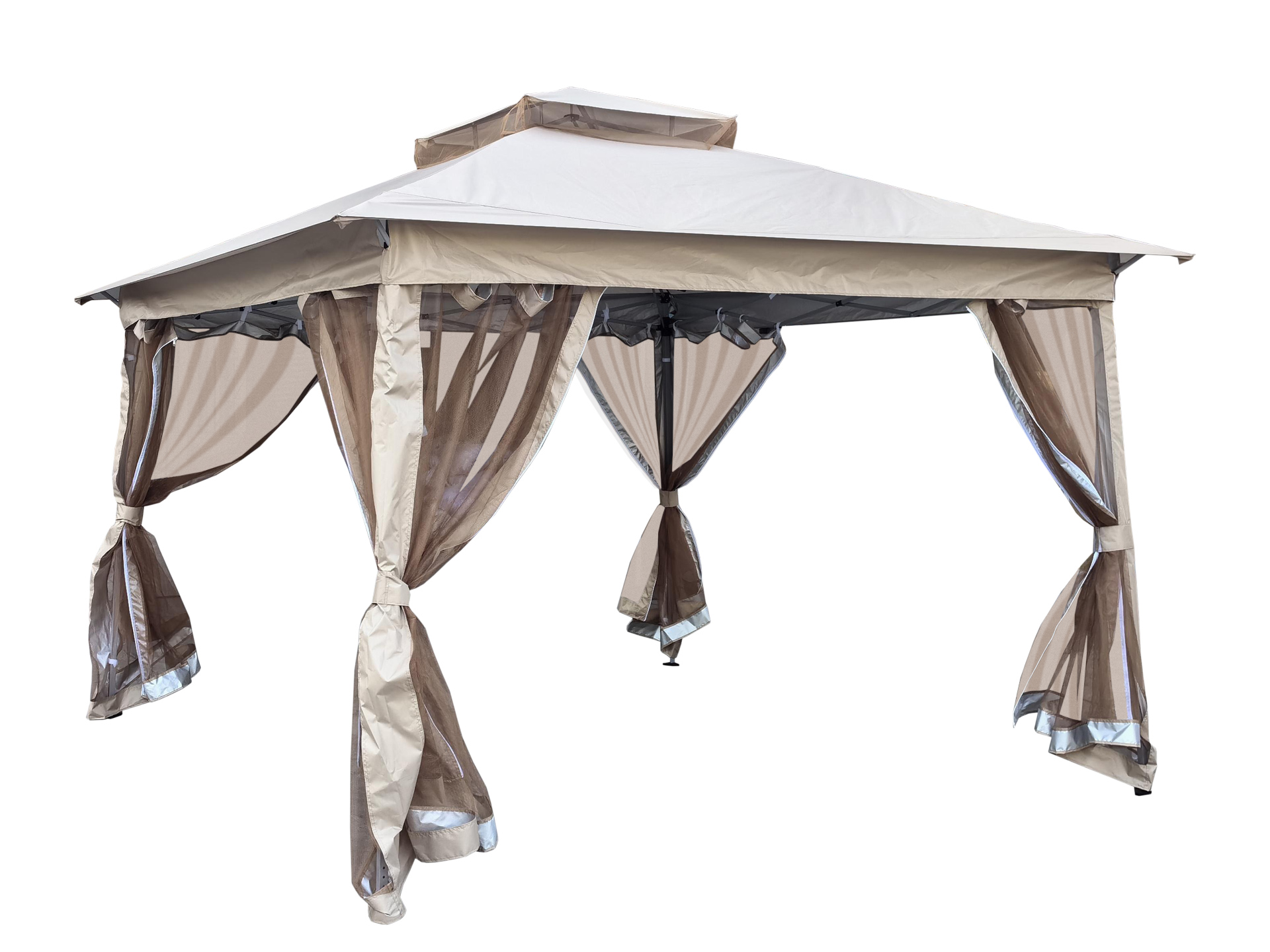 Pavillon Gartenpavillion Pergola Metall Outdoor Kleopatra 335x335x270cm faltbar