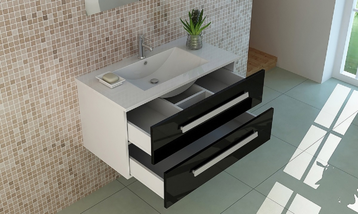 Bath set 'Locarno', black