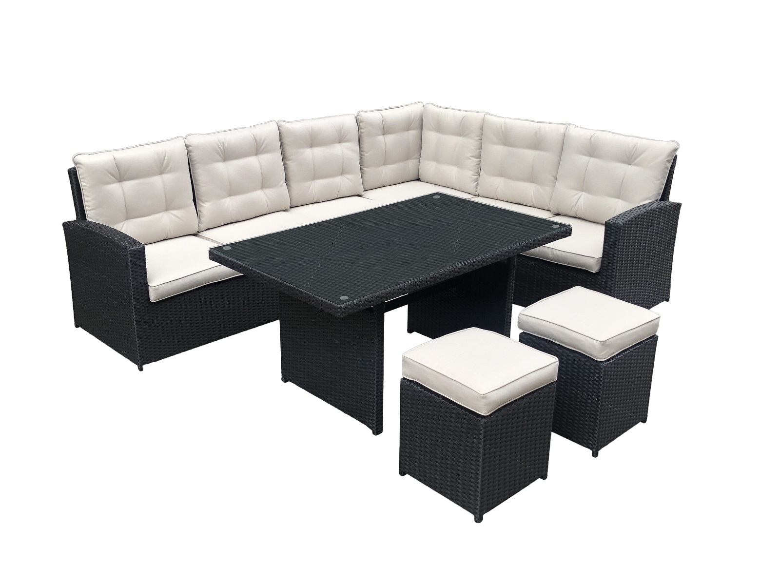 Garden group La Palma garden furniture black garden game lounge Jet-Line