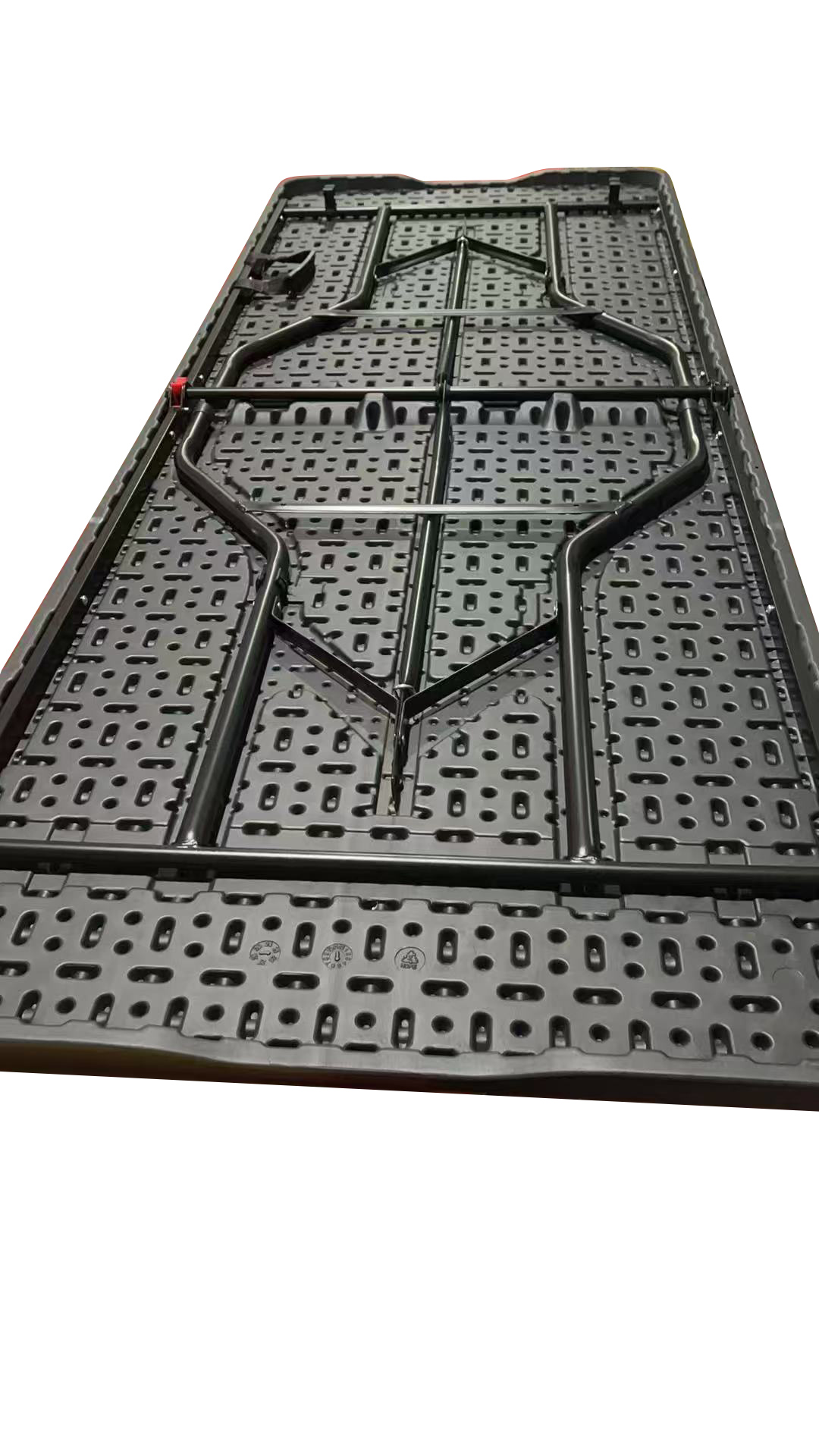 Buffettisch Gartentisch Klapptisch zusammenklappbar faltbar schwarz grau 180x70x74cm NIKOLAUS