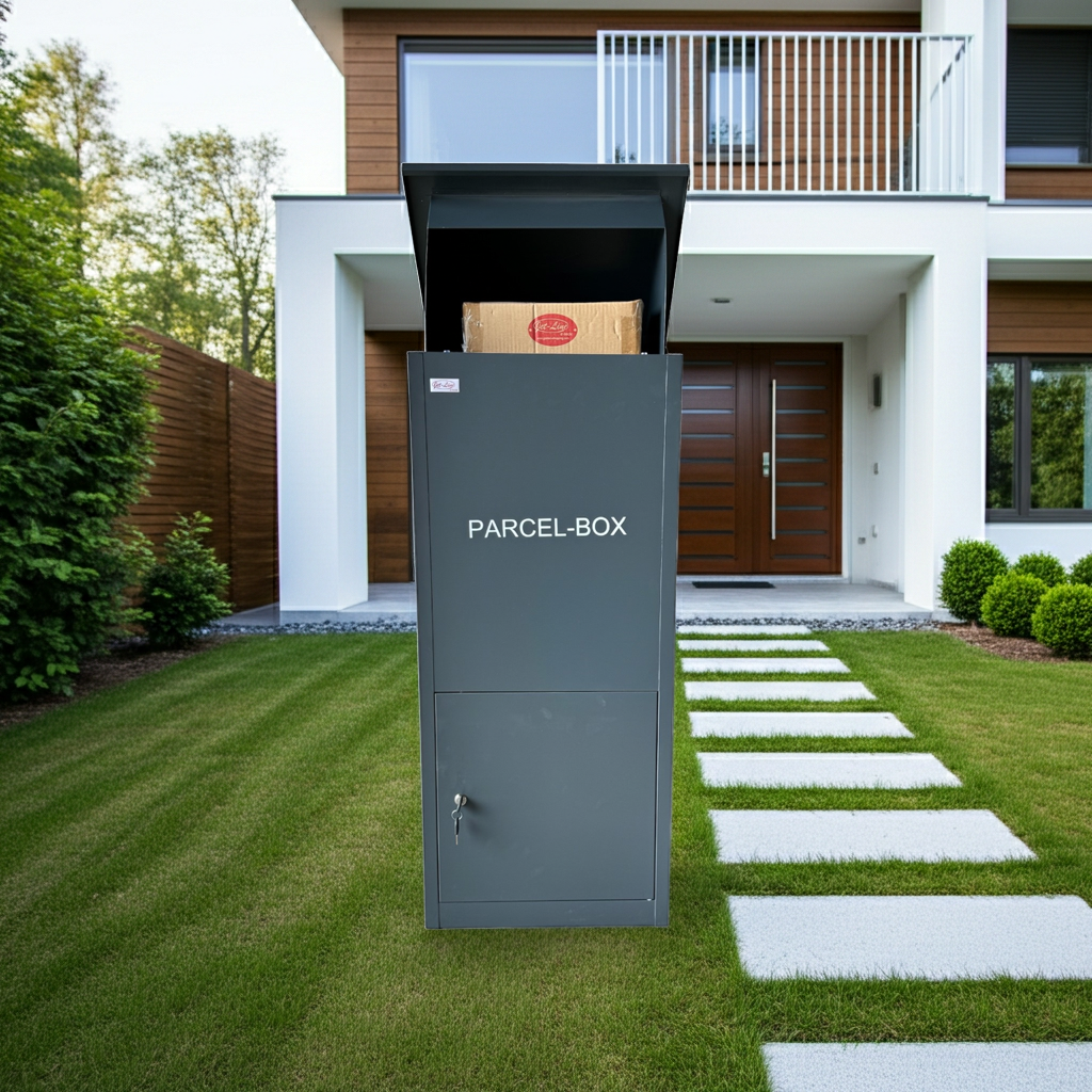 Jet-Line® | Paketbox |Paketablage Briefbox mit Paketfach Gr.XX L | Metall anthrazit 99,5x35x45,5cm