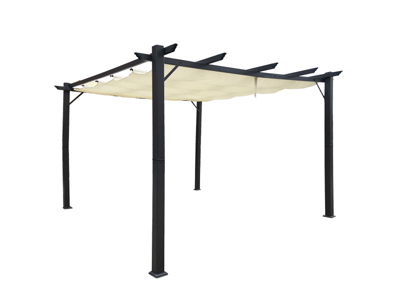 Pavillon Luxor 3x4m KD beige-antrazit